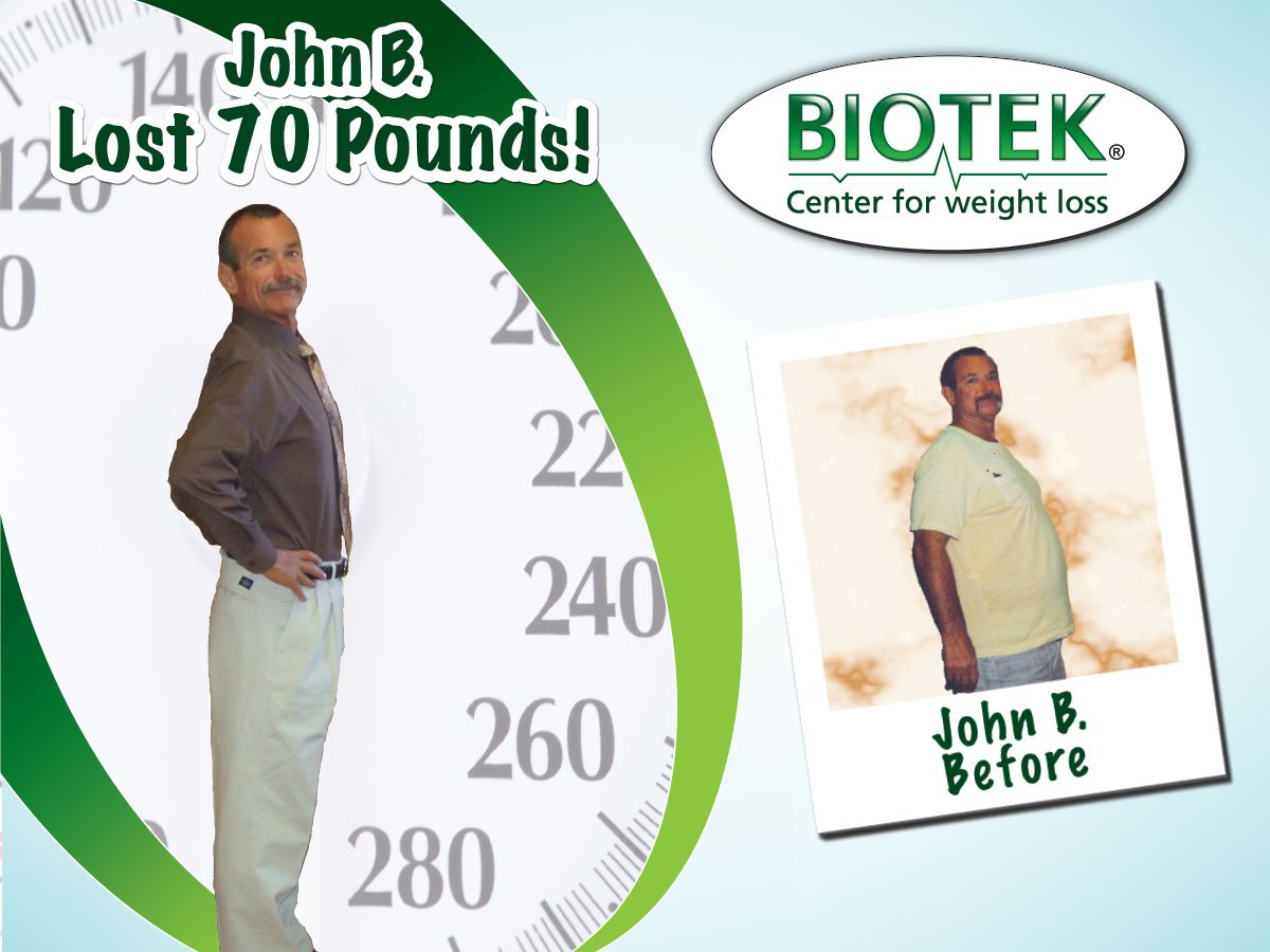 Biotek® Center for Weight Loss - John lost 70 Pounds